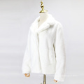 Moda Faux Fur Ladies Lapeel Jaqueta